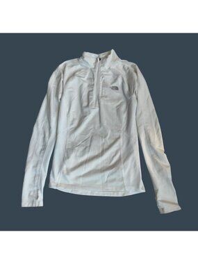 North Face Pullover Jacket Top White Vaporwick Womens Size S Small